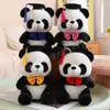 26 cm söt Doctor Panda Plush Toys Kawaii Panda Bears med doktorandhatt Plushie Doll fylld Animal Toy Kids Graduation Gift