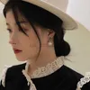 Stud Sexy Woman Black Flower Earrings Party Club Accessoires Ear Stud Oorringen Fashion Jewelry Korean Pearl Earrings Moda Mujer 2021 J230529