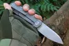 1st M6721 Flipper Folding Knife CPM-20V Satin Blade CNC CT4 Titanium/ Abalone Shell Handle Ball Bearing Fast Open EDC Pocket Knives