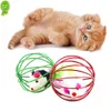 Nuevo juguete para gatos, juguetes para ratones, pelo de conejo sólido, pelota para mascotas, juguetes para gatos, juguete interactivo para todas las estaciones, productos para entrenamiento de gatos HZ0007