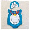 Rompers anime doraemon baby rompers kläder spädbarn pojkar flickor baby bodysuit tecknad onesie nyfödda jumpsuits ropa bebe söta kläder t230529