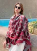 スカーフファッション模倣カシミア女性スカーフ冬の格子形ポンチョ温かい女性太いラップブランケットカパパラムージェルパシュミナショールチャレス