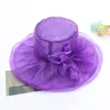 Cappelli a tesa larga Primavera Estate Maglia Cappello parasole Fiore Temperamento Abito da sposa Sole Moda per donna Grande cappello da sole