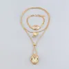 Chain de ouro da moda clássica pingentes de diamante de diamante longos colares para mulheres de luxo de luxo festas de jóias de Natal Presentes de casamento meninas de aniversário de aniversário legal