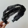 2023 New Fashion Women's Headband Fresh Light Color Hairband Mesh Cloth Intrecciato Turban Spring Headwear