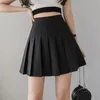 Rokken XS-3XL Solid Color Summer Women Geplooed High Taille Stitching Student Cute Sweet Girls Dance Mini Rok