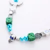 Chains Fashion Green Dice Cloud Ceramic Multi- Round Bead All-match Necklace Male Hip Hop