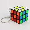 3x3x3 Mini Magic Cube Ring Diatto Brain Teaser Puzzle Tasta Chiave Chiave trasparente Velocità di stress colorato Velocità Magnetica Magic Cube Magic Toy