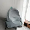 Schultaschen Koreanische Mode Student Schultasche Einfarbige Einfachheit Nylon Große Kapazität Reiserucksack Frauen Doppelte Schulter Laptoptasche