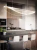 Hängslampor ledde restaurang ljuskrona modern matsal hängande lampor båge akryl konst hem dekoration belysning belysning