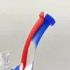 Sigara Renkli Silikon Nargile Shisha Waterpipe Bubbler Boru Taşınabilir Fiş Çıkarılabilir STEM DIY Filtre Tüpü Bong Şişe Kalın Cam Huni Kaşık KULLANICI