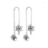 Baumeln Ohrringe S925 Silber Stud Koreanische Lange Perle Zirkon Ohr Linie Für Frauen Mode Schmuck Valentinstag