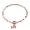 Braccialetti con ciondoli 925 Sterling Sier Accessori Ciondolo Pizzicamento Rosa Perline Adatto per Pandora Bracciale Collana Fai da te Gioielli da donna Dhaw3