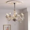 Chandeliers Foyer Drawing Room Indoor Antique Pendant Crystal Chandelier LED Lamp Dining Kitchen Cafe Light Lustre Industrial Lighting