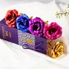 Fleurs décoratives 24K Forever Gold Rose Fleur Pour Amant Mère Amis Noël Thanksgiving Mariage Anniversaire Fête Des Mères