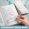 Transparent Sticky Notes 50 Sheets Memo Pad Sticker Note Paper Waterproof PET Daily To Do It Check List School Office Stationery