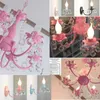 Chandeliers Modern Pink Lamp Hanging Crystal For Bedroom Girls Princess Children Iron LED Chandelier Wedding Decoration Lighting