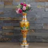 Vasen Europäische Retro kreative klassische Schloss Zinklegierung Emaille Vase Metall Handwerk Home Dekoration Ornamente