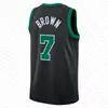 Mens Youth Jayson Tatum Jaylen Brown Basketball Jersey Jrue Holiday Kevin Garnett Paul Pierce Larry Bird Derrick White 2023 Black City Green Edition Shirt 7 0 33 34 5