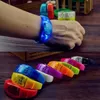 Party gunsten siliconengeluid gecontroleerde LED -lichtarmband geactiveerde gloed flashbangle polsband cadeau bruiloft Halloween Christmas 528