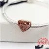 Charm Bracelets The 925 Sterling Sier Enamel Romantic Love Beaded Pendant es perfecto para Pandora Diy Valentines Day Drop Delivery Jew Dhngl