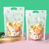500st snöflinga Crisp Packaging Bag Baking Cookies Candy Care Cartoon Handväska Snacks Sub Packed Self Steged Påsar