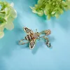 Brooches Rinhoo Honey Bee Pin Brooch Lapel Enamel Crystal Rhinestone Animal Jewelry For Men Women Cute Insect