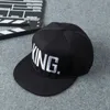 Snapbacks King and Queen 3D haftowany czapka baseballowa para Snap Hip Hop Style Flat Bill Hat Regulowany rozmiar G230529