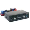 Адаптер 5,25 "ПК на передней панели панели мониторинга Media USB 3.0 Audio Audio ESATA SATA Card Reader Optical Drive Многофункциональная панель 525E