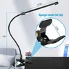 Table Lamps Clip-on LED Lamp 360° Flexible Gooseneck Light Eye Protection Desk Warm/White Lights Stepless Dimming Indoor