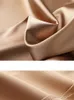 Débardeurs pour femmes T-shirt pour femmes Boucle en métal en soie Gilet à col en V Tempérament élégant Haut à licou Camisoles solides Noir SATIN Sexy sur l'épaule