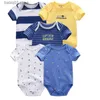 Barboteuses 5PCS / Lot Nouveau-né Coton 0-12M Bébé Garçons Vêtements Bodys Filles Vêtements Bébé Filles Vêtements Roupas de bebe T230529