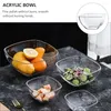 Bowls Reusable Appetizer Clear Serving Bowl Mixing Acrylic Salad Pasta Crystal Dessert