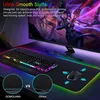 Pads RVB Computer Mouse Pad Miku Anime Mats Gamer Key Key Gaming Mat accessoires rétro-éclairés XXL