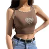 Tanks camis xingqing simpatico femminile stampato da donna Y2K graphic cami stretto fit u collo senza maniche canotte e-girl giovani abbigliamento per ragazze p230526