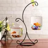 Vases Hanging Design 37CM Double Hook Metal Iron Candlestick Candle Holder Plant Glass Bottle Stand Wedding Office Home Car Decoration