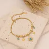 Quality New Accessories Turquoise Stainless Steel Necklace Set Personality Lightning Five-Pointed Star Necklace