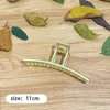 Andra nya kvinnor Fashion Gold Hollow Geometric Metal Hair Claw Headband Hair Clips Barrette Hairpin Hair Crab Hair