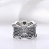 925 Sterling Silver Hearts Band Ring for Pandora OpenWork Wedding Rings Set Designer Jewelry for Women Girl Gift Crystal Diamond Luxury Ring With Original Box