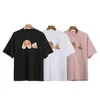 Men'S T-Shirts 21Ss Mens Women Teddy Bear Printed Tshirts Black White Pink Tee Men Womens Palm Top Short Sleeve Tees Designer Cotton Dhagz