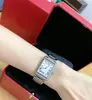 Casual Tank Women Watches rostfritt stål Designer Titta på män mogna dagliga slitage montre de luxe vit urtavla kvarts rörelse armbandsur västerut stil xb09 b23