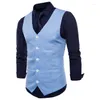 Men's Vests Casual Cotton Linen Mens Suit Vest Slim Fit Single Breasted Sleeveless Waistcoat Male White Yellow Green Orange Light Blue M-4XL