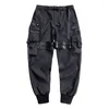 Men's Pants Men's Fashion Techwear Cargo With Multi Pockets Hi Street Oversized Hip Hop Joggers Functional Tactical Trousers Bottoms