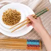 Chopsticks 1pairs Natural Bambu återanvändbar traditionell handgjorda kinesiska klassiska sushi -köksverktyg 24 cm potten