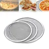 Bakningsverktyg 3x Professional Round Pizza Oven Tray Barbecue Grate Nonstick Mesh Net (12 tum)