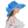 Chapeaux à bord large printemps d'été Mesh Sun Sun Visor Cap Cap Tempérament de fleur Robe de mariée Bridal Tea Party Femme Femme