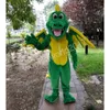 Costume de mascotte dragon vert Simulation personnage de dessin animé tenue Costume carnaval adultes fête d'anniversaire tenue fantaisie pour hommes femmes