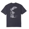 Designer Männer T-Shirt Frauen T-Shirt Y3 Sommer 23Ss abstraktes Engel Muster Kurzarm Baumwolle Freizeit High Street Round Hals Lose T-Shirt