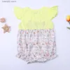 Rompers 0-3T Animal Jumpsuit Baby Boy Clothes Zoo Embroidery Bubble Infant Romper Sleeve Yellow Shorts Toddler Bodysuit New Born Outfits T230529