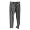 Hiver laine chaud Denim Shorts épais taille élastique pantalon coréen classique marron pantalon hommes marque vêtements P230529